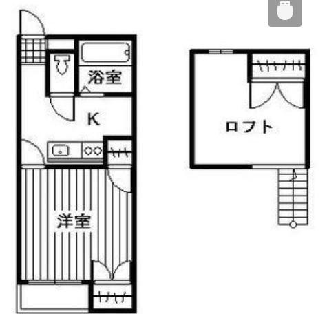 ドルフィン前橋北(1K/2階)の間取り写真