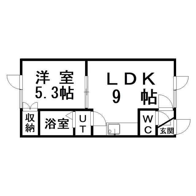 フレンドリーハウス(1LDK/1階)の間取り写真
