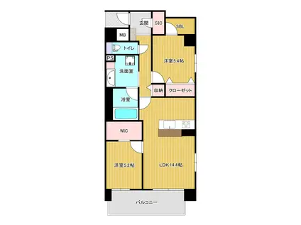 THE GRAND CLASS(2LDK/3階)の間取り写真