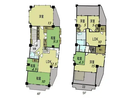 ハイツA-1(8LDK/4階)の間取り写真