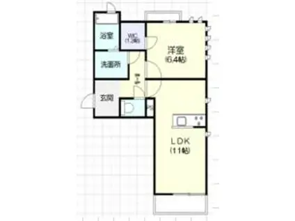 ベレオ南仙台(1LDK/1階)の間取り写真