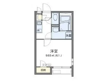 エミネンス(1K/1階)の間取り写真