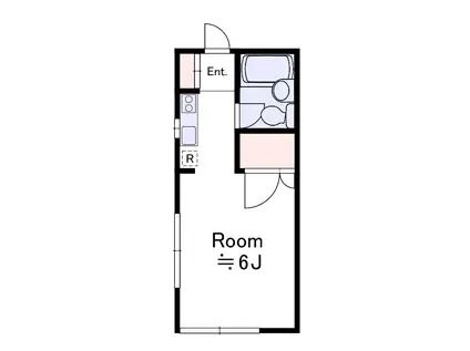 金子アパート(1K/2階)の間取り写真