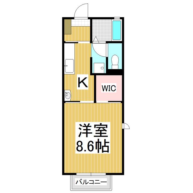 メゾンイリス(1K/1階)の間取り写真