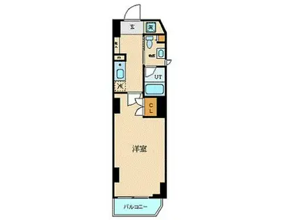 ブライトヒルレジデンス横浜(1K/6階)の間取り写真