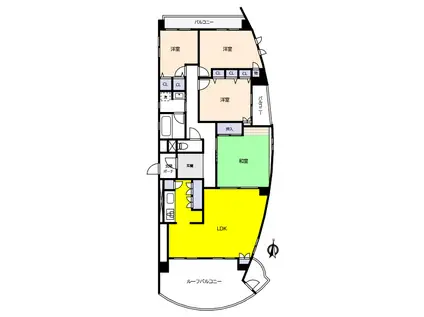 カウム芦屋(4LDK/3階)の間取り写真