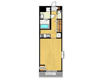 リバーヒルズ(ワンルーム/5階)の間取り写真