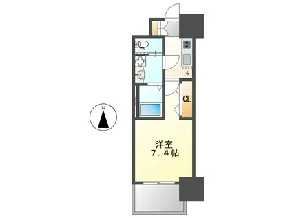 S-RESIDENCE堀田(1K/9階)の間取り写真