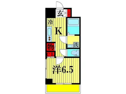 ベルフルール弐番館(1K/3階)の間取り写真