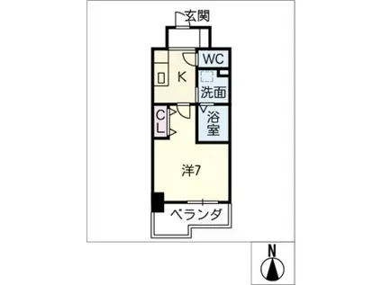 ATRIO鶴舞(1K/3階)の間取り写真