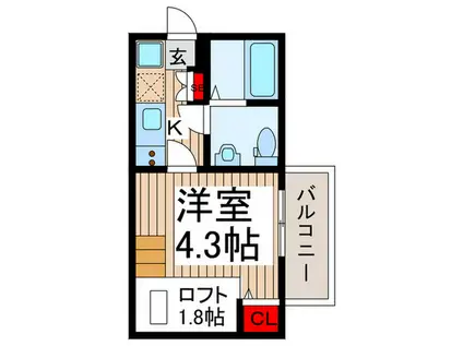 KEIAI RESIDENCE 中浦和(1K/3階)の間取り写真