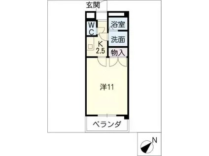 マルシェアイ(1K/1階)の間取り写真