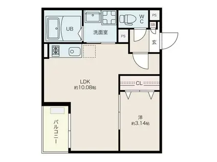 JACK BIWAJIMAIII(1LDK/2階)の間取り写真