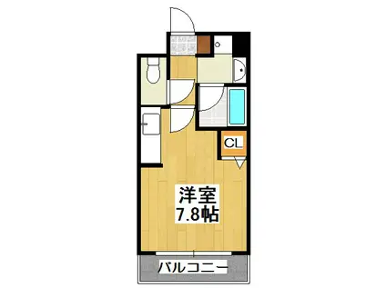 べラジオ四条大宮Ⅱ(1K/3階)の間取り写真