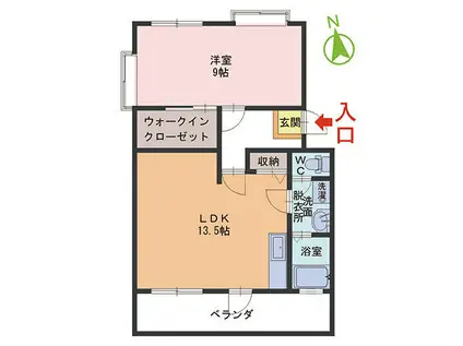 レジデンス加茂(1LDK/3階)の間取り写真