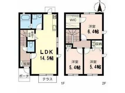 フォーシーズンズ宝ヶ池(3LDK/1階)の間取り写真