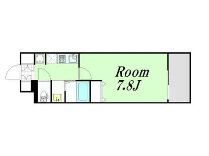 プランドール新大阪ノースレジデンス(1K/9階)の間取り写真