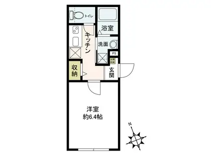 エスメラルダ大森(1K/2階)の間取り写真