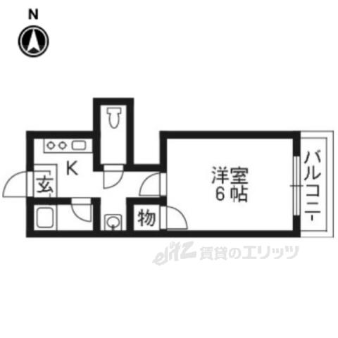 ハイツカトレア(1K/2階)の間取り写真