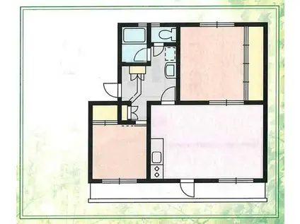 コーポ荻窪B(2LDK/3階)の間取り写真