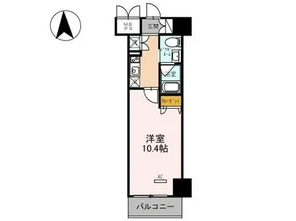 フェニックスレジデンス堺東(1K/5階)の間取り写真