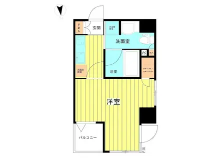 パトゥーロ御徒町チッタ(1K/3階)の間取り写真