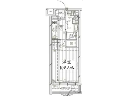 REGALIZ文京大塚(1K/4階)の間取り写真