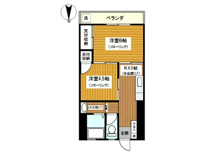 伊藤ビル(2K/3階)の間取り写真