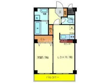 フレンセ(1LDK/1階)の間取り写真