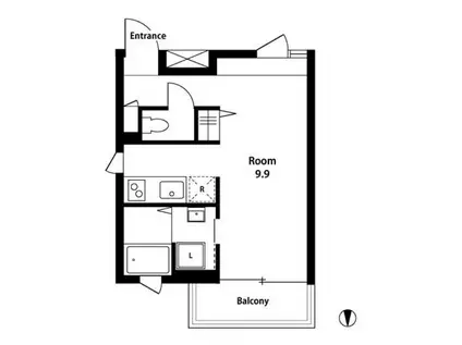 HIKARIUM(ワンルーム/2階)の間取り写真