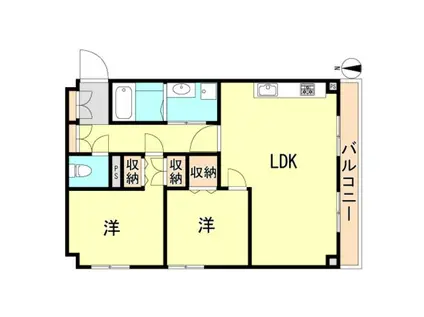 メゾン下沢(2LDK/3階)の間取り写真