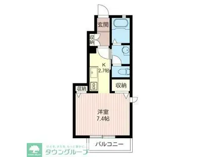 AINA PALI(1K/1階)の間取り写真