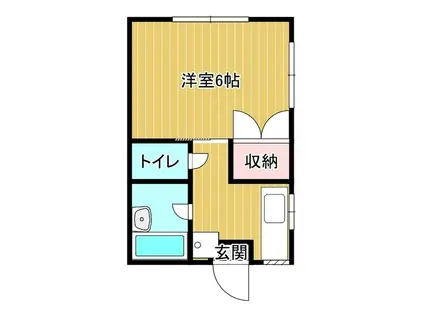 スパルチハイツ(1K/2階)の間取り写真