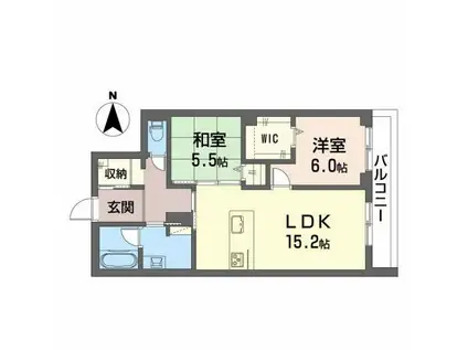 シャーメゾン ルート33(2LDK/3階)の間取り写真