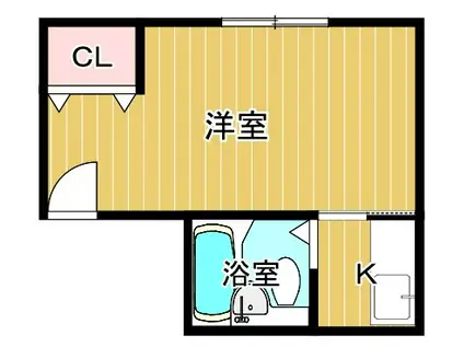 ハイツSAKURA(1K/3階)の間取り写真