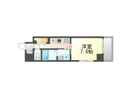 KO-KI おもろ(1K/7階)の間取り写真