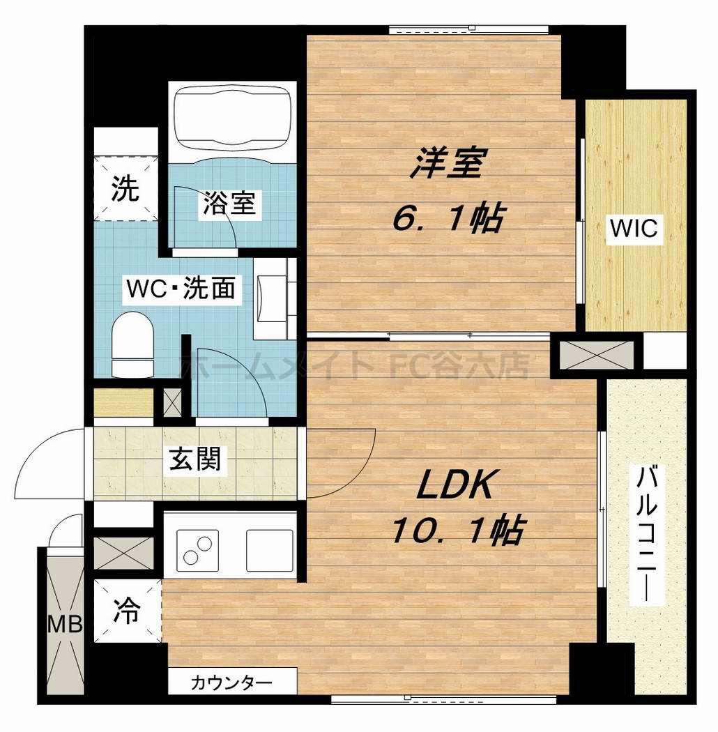 南堀江アパートメントリオ(1LDK/4階)の間取り写真