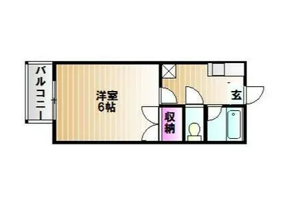 アウローラ(1K/2階)の間取り写真