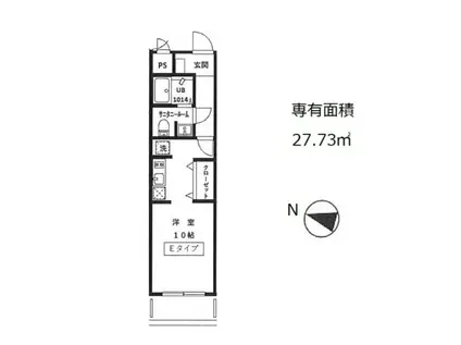 LE・ZIND(ワンルーム/4階)の間取り写真