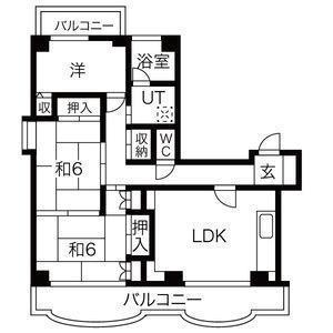 ISハイツ(3LDK/2階)の間取り写真