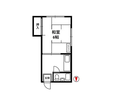 昭和ハイツ(1K/2階)の間取り写真