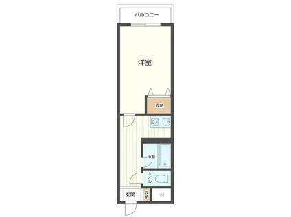 信開トピア石川(1K/1階)の間取り写真