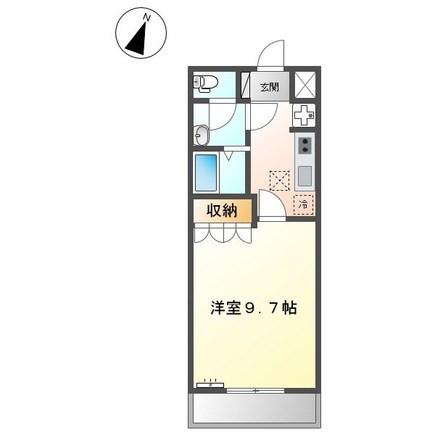 ラ・ルース中山(1K/1階)の間取り写真