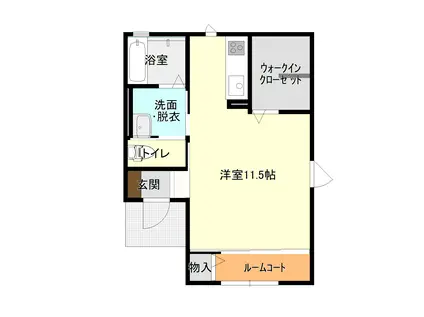 サンシャルム三島C棟(ワンルーム/1階)の間取り写真