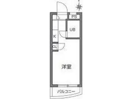 ピアクレスト仙川(ワンルーム/4階)の間取り写真