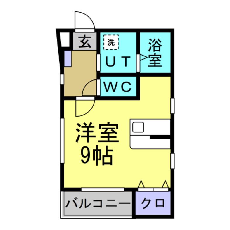 カーサミア亀崎(ワンルーム/2階)の間取り写真
