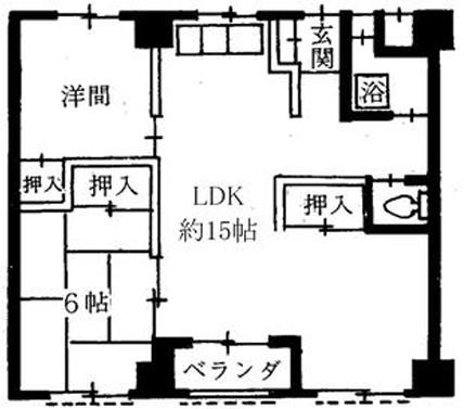 船場西ビル(2LDK/5階)の間取り写真