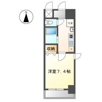 リヴェール白壁(1K/9階)の間取り写真