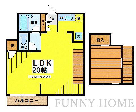 オラージュ(1LDK/2階)の間取り写真