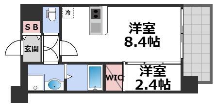 セレニテ梅田北アリエ壱番館(1LDK/7階)の間取り写真